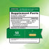 Image of Supplement Facts panel for NT Berberine + Ceylon Cinnamon 50 Capsules.