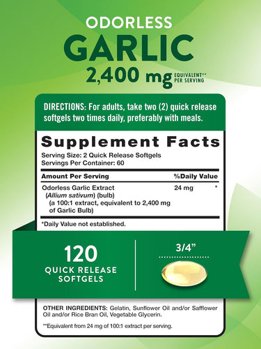Odorless Garlic 2400 mg