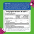Image of NT Kids Melatonin 1 mg 40 Gummies Supplement Facts panel.