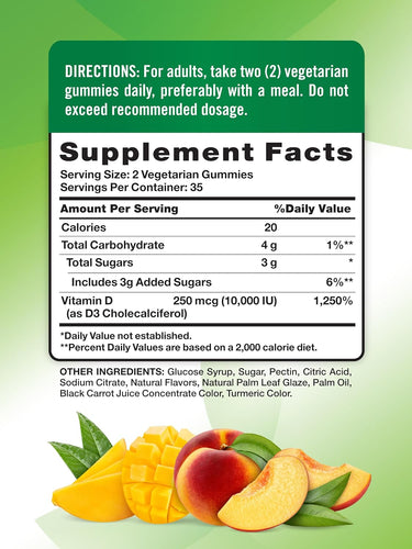 Vitamine D3 10 000 UI (250 mcg) | Force maximale