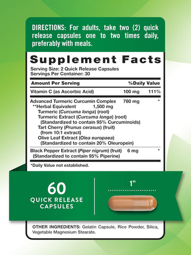 Turmeric Curcumin 1500 mg Complex with Black Pepper
