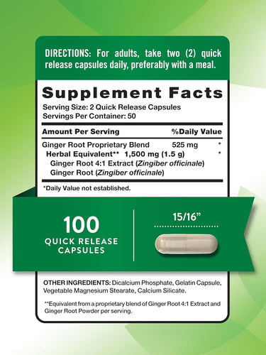 Ginger Root Extract 1500 mg