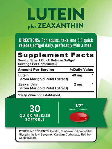 Lutein 40 mg with Zeaxanthin