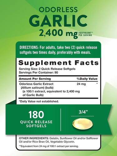 Odorless Garlic | 2400mg