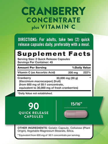 Cranberry Concentrate 30,000 mg with Vitamin C
