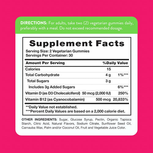 Vitamin D3 + B12 (Delicious Strawberry)