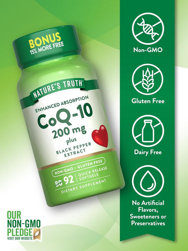CoQ-10 200 mg avec Poivre Noir
