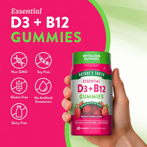 Vitamin D3 + B12 (Delicious Strawberry)