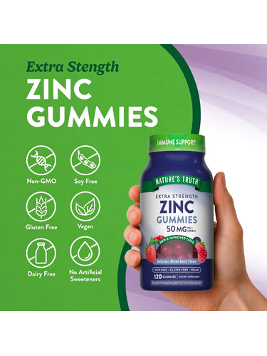 Zinc 50mg Gummies (Delicious Mixed Berry)