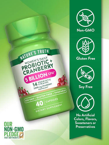 Probiotics for Women with Cranberry | 5 Billion CFU