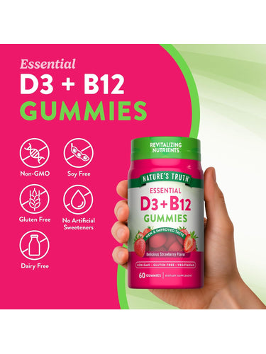 Vitamin D3 + B12 (Delicious Strawberry)