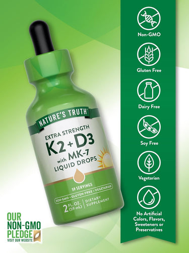 Vitamin D3 + K2 Liquid Drops