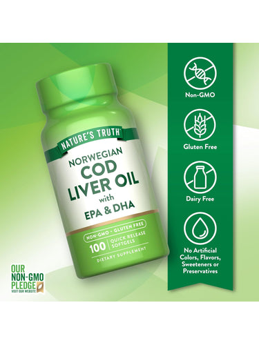 Aceite de Hígado de Bacalao Noruego con EPA, DHA