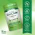 Calcium D3 bottle with icons indicating Non-GMO, Gluten Free, Dairy Free, and No Artificial Flavors, Sweeteners, Preservatives.