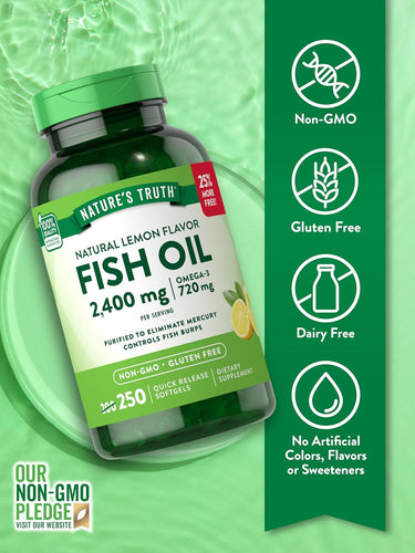 Olio di Pesce 2400 mg | Sapore di Limone