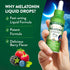 Product highlights graphic stating Fast-acting Liquid Formula, Potent Formula, and Delicious Berry Flavor.