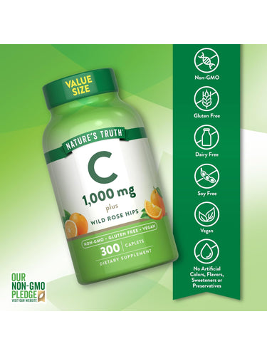 Vitamina C 1000 mg com Rosa Mosqueta