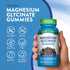 Magnesium Glycinate bottle with icons indicating Non-GMO, Soy Free, Gluten Free, Vegan, Dairy Free, No Artificial Sweeteners.
