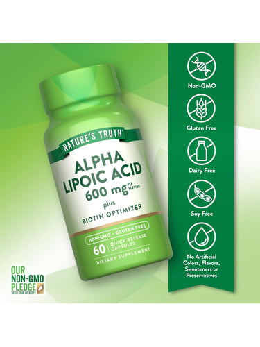 Ácido Alfa Lipoico 600mg con Biotina