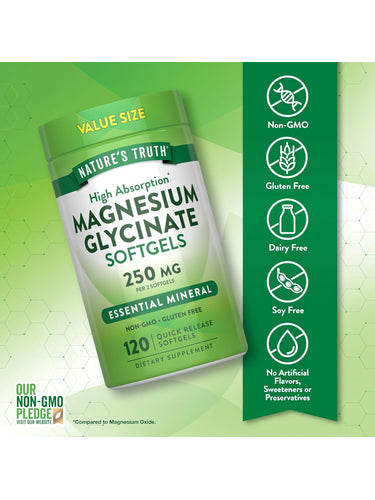 Magnesio Glicinato 250mg | 120 Softgel