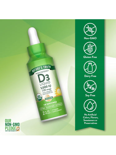 Vitamin D3 5000 IU (125 mcg) Liquid