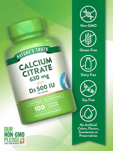 Calcium Citrate 630 mg with Vitamin D3