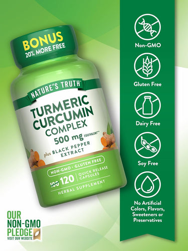 Turmeric Curcumin Complex 500 mg with Black Pepper