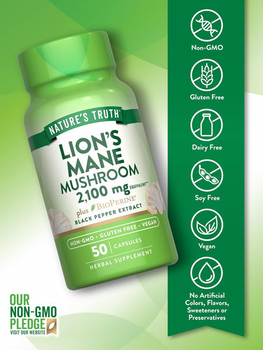 Lion's Mane Mushroom 2,100 mg