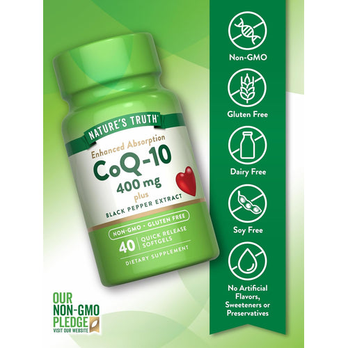 CoQ-10 400 mg con Pimienta Negra