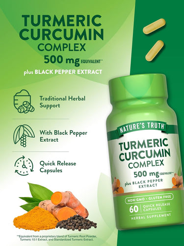 Turmeric Curcumin Complex 500 mg with Black Pepper