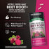 Product highlights graphic stating Pre-Workout with Vitamin C for added support, Vegan, showing key product benefits.