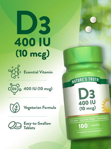 Vitamin D3 400 IU (10 mcg)