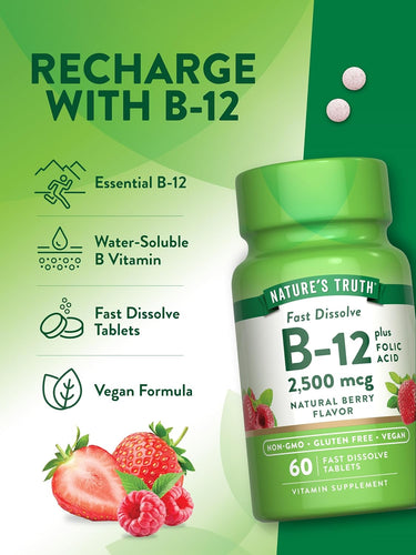 Vitamin B-12 2500 mcg with Folic Acid