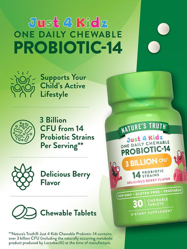 Kids Probiotic 3 Billion CFU | Chewables