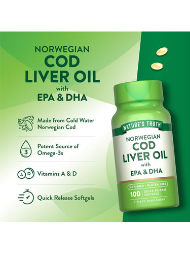 Aceite de Hígado de Bacalao Noruego con EPA, DHA