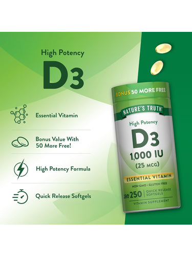 Vitamin D3 1000 IU (25 mcg)