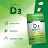 Product highlights graphic stating Essential Vitamin, High Potency, and Quick Release Softgels for optimal health.