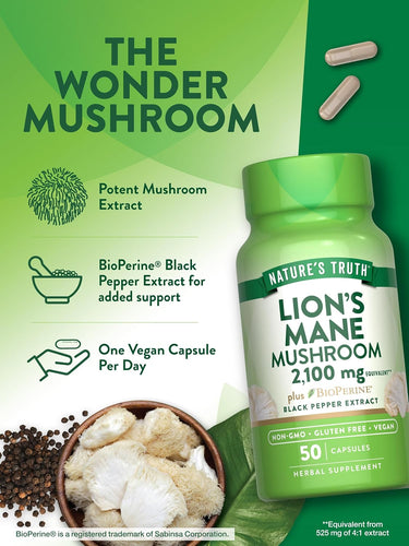 Lion's Mane Mushroom 2,100 mg