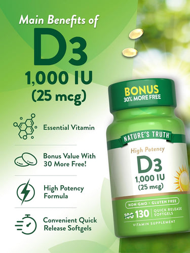 Vitamin D3 1000 IU (25 mcg)