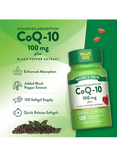 CoQ-10 100 mg con Pepe Nero