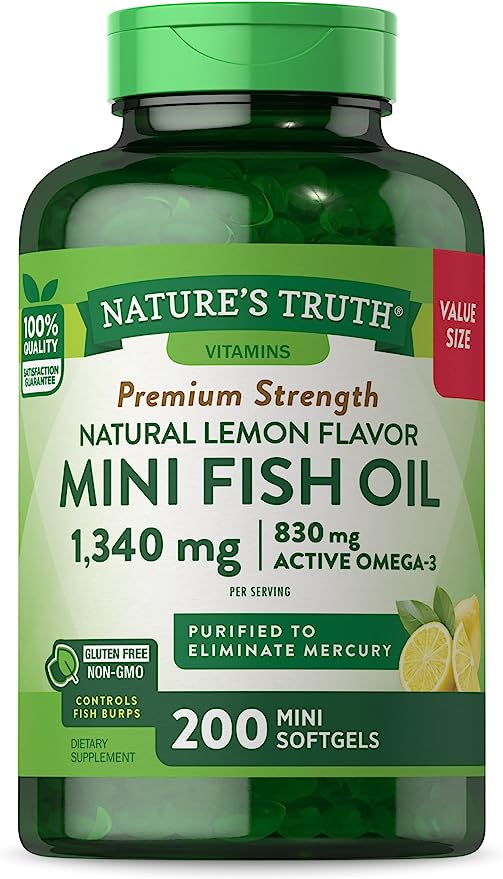 Mini Omega 3 Fish Oil 1300 mg | Lemon Flavor