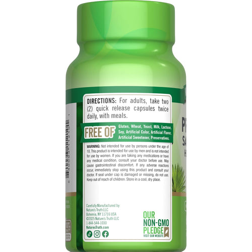 NT ProstAid Saw Palmetto Complex with 60 quick release capsules.