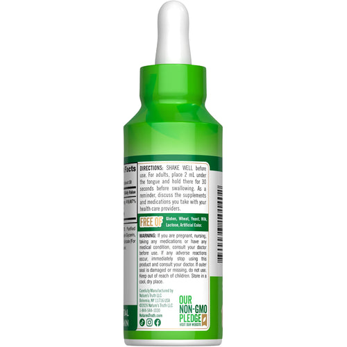 NT B-12 10,000 mcg 2 oz liquid supplement bottle with dropper.