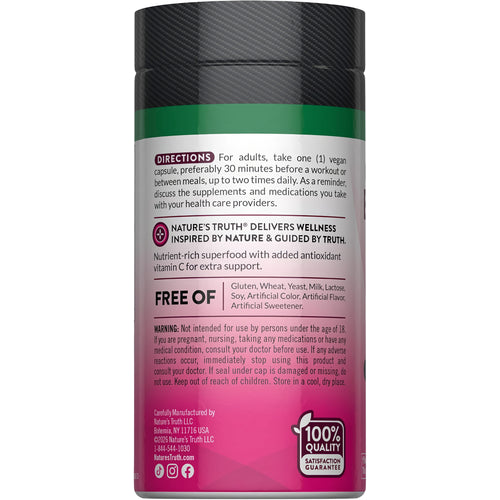 View 7 NT Beet Root with Nitrates 60 Capsules. Free of Gluten, Wheat, Yeast, Milk, Lactose, Soy, Artificial Color, Flavor, Sweetener.