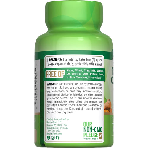 NT Turmeric 2000 mg, 90 capsules in a bottle.