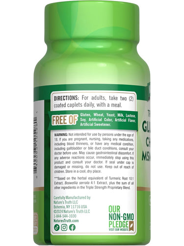 Glucosamine Chondroitin MSM & Turmeric Complex | Triple Strength