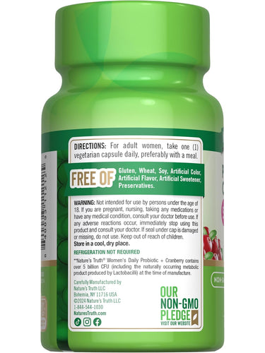 Probiotics for Women with Cranberry | 5 Billion CFU