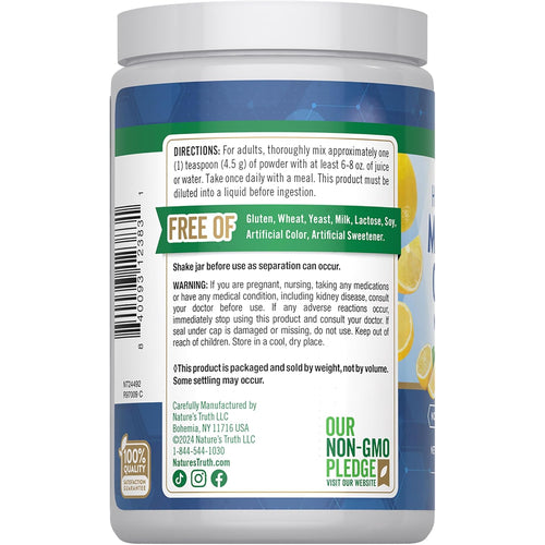 View 8 6 oz jar of NT Magnesium Glycinate Powder with lemon flavor.