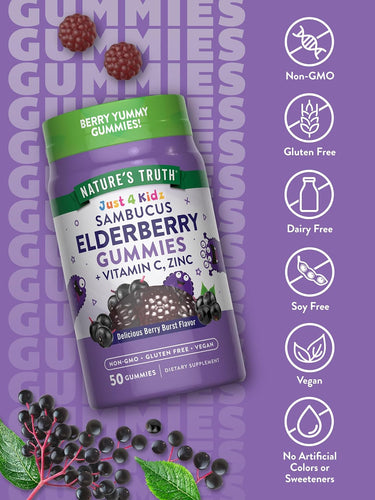 Kids Black Elderberry with Vitamin C, Zinc