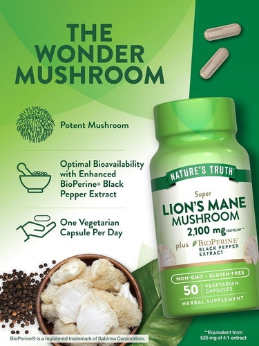 Lion's Mane Mushroom 2,100 mg